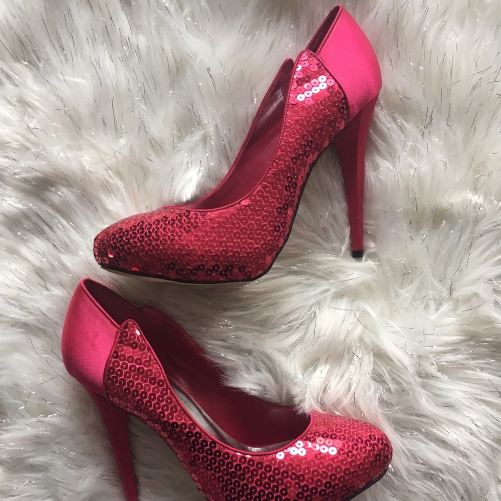 Bebe Nicole Barbie Pink Heels Size 7